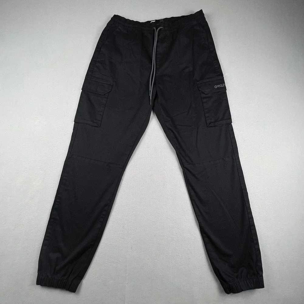 Oakley Cargo Jogger Pants‎ Mens S Black Regular Fit Gorpcore Utility Y2K Lounge